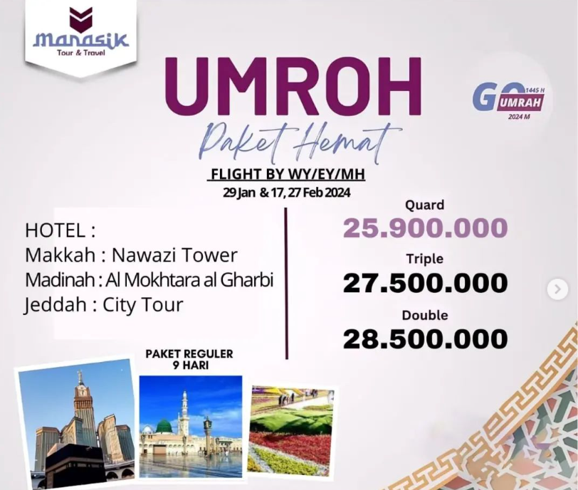Paket Umroh 2024 Jakarta Di Manasik Tour Travel