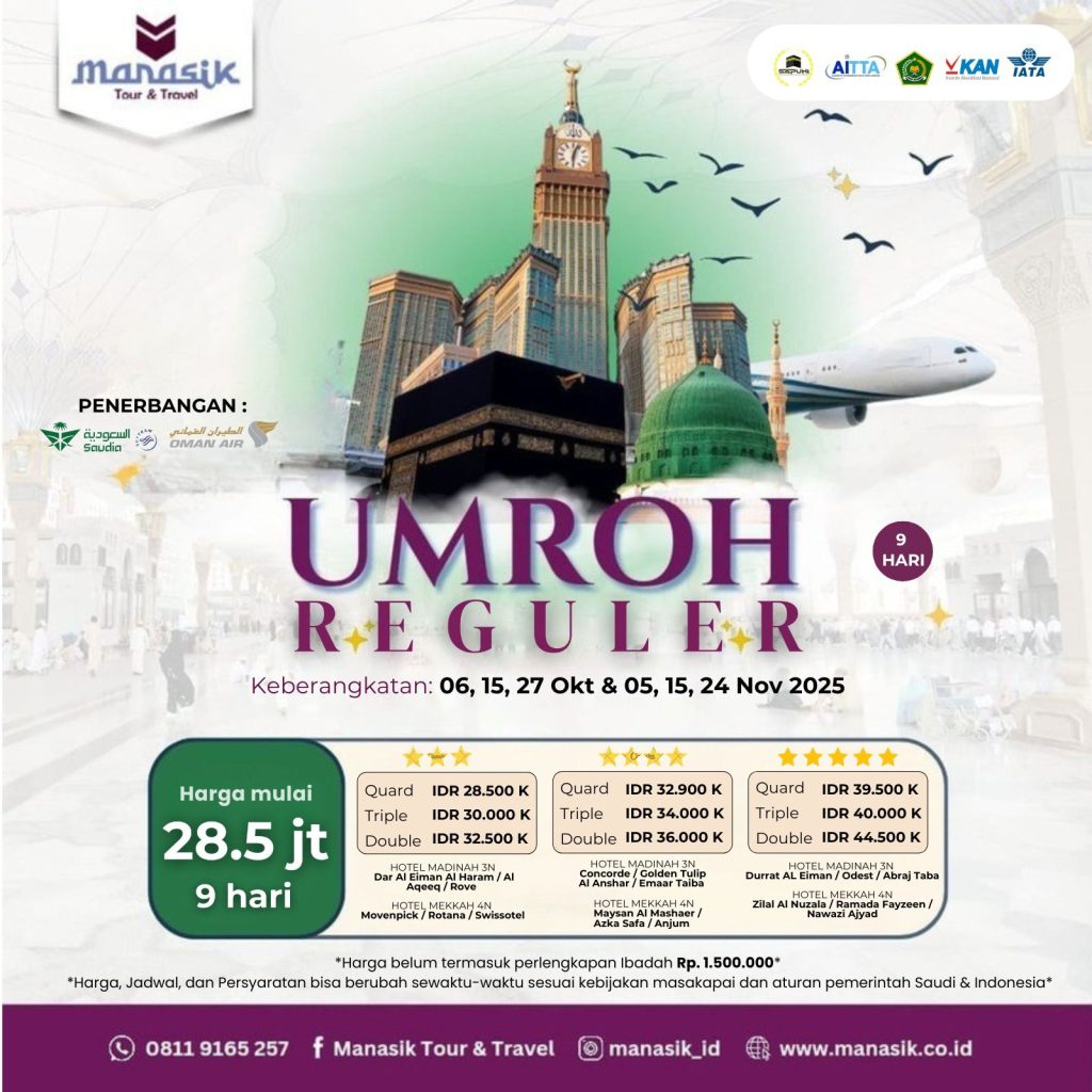Paket Umroh Reguler 9 Hari