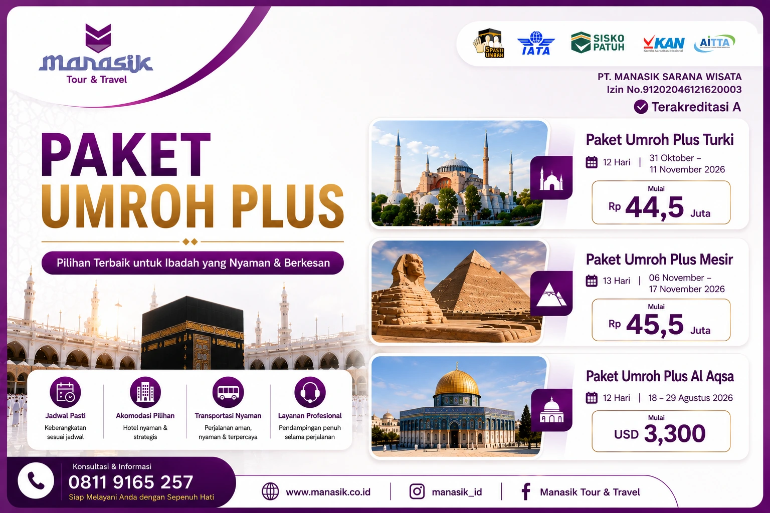 Paket Umroh Plus Manasik Tour Travel