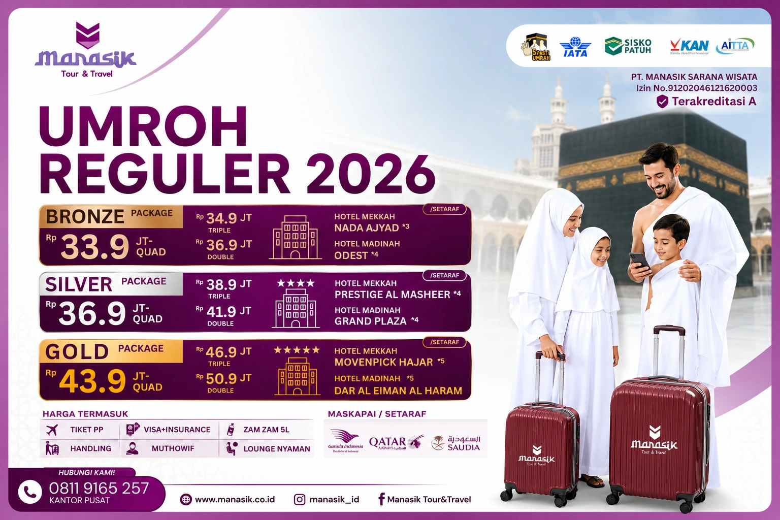 Paket Umroh Reguler Manasik Tour Travel